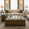 Baroque - Baroque Performance Vinyl Upholstered Ottoman | Architectural Fabrics