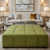 Analog - Olive Grove Etched Polyurethane Upholstered Ottoman | Architectural Fabrics