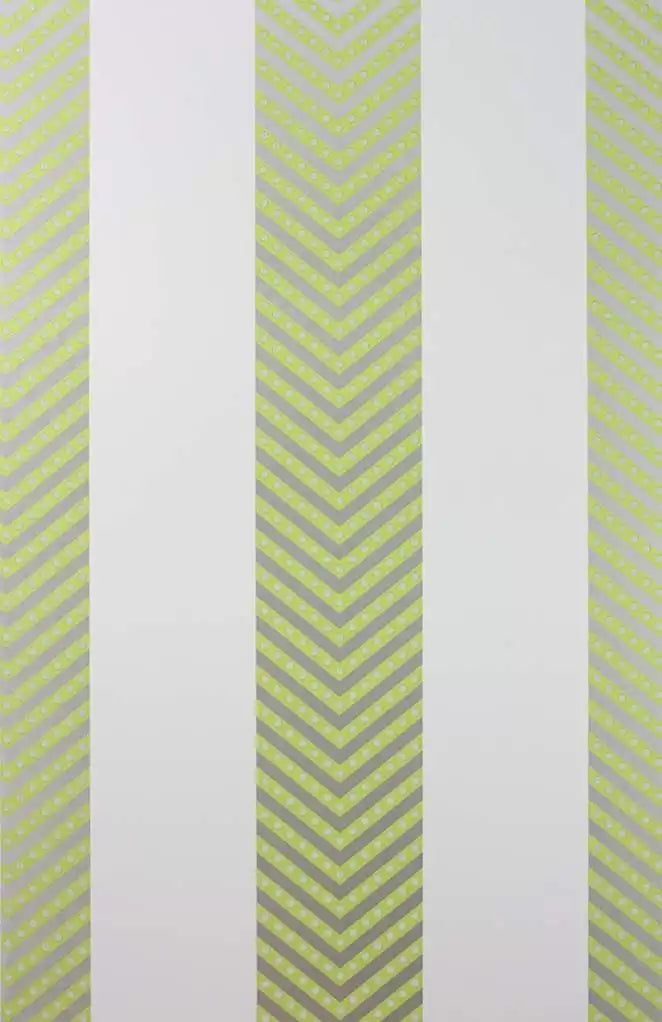Nevis Beaded Stripe Chartreuse Yellow Wallpaper | Osborne & Little Europe