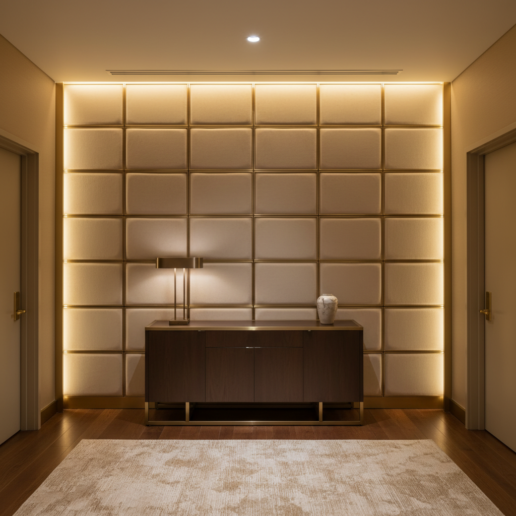 Ultrasuede  Tapioca Cream Upholstered Wall Panel | Ultrasuede Upholstery