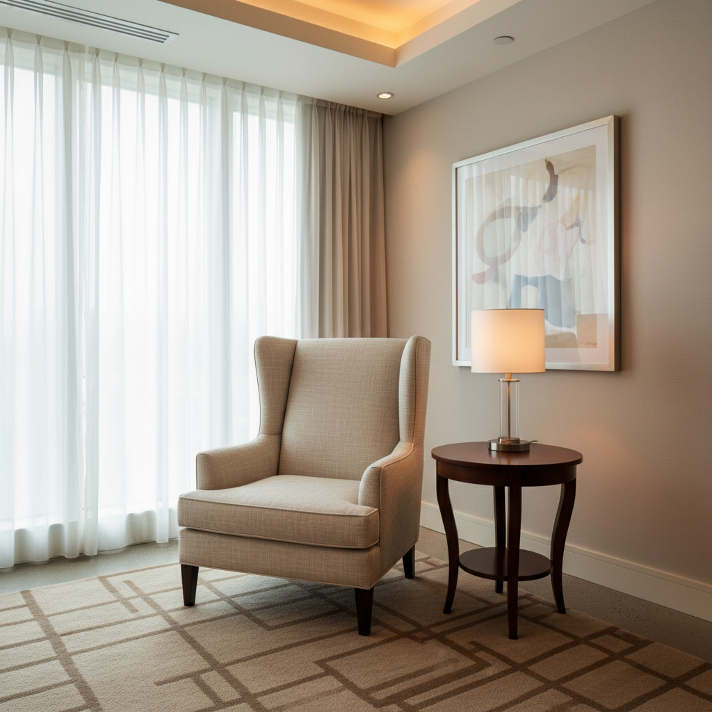 Brushed Linen Weave Natural Linen Upholstered Chair | Architectural Fabrics