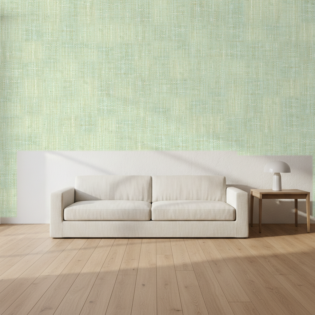 Nantucket Grasscloth Sage Wallcovering | Phillipe Romano room setting