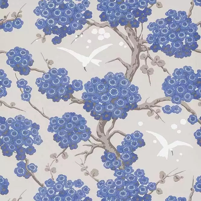 Japonerie Birds Blue Wallpaper | Osborne & Little Europe