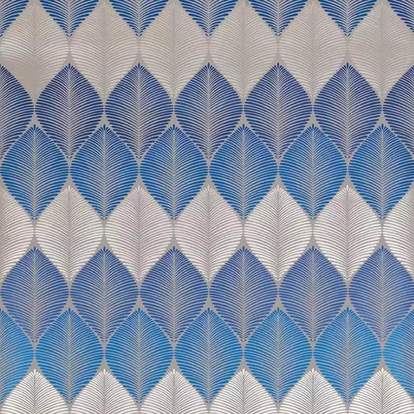 Leaf Fall Metallic Blue Wallpaper | Osborne & Little Europe