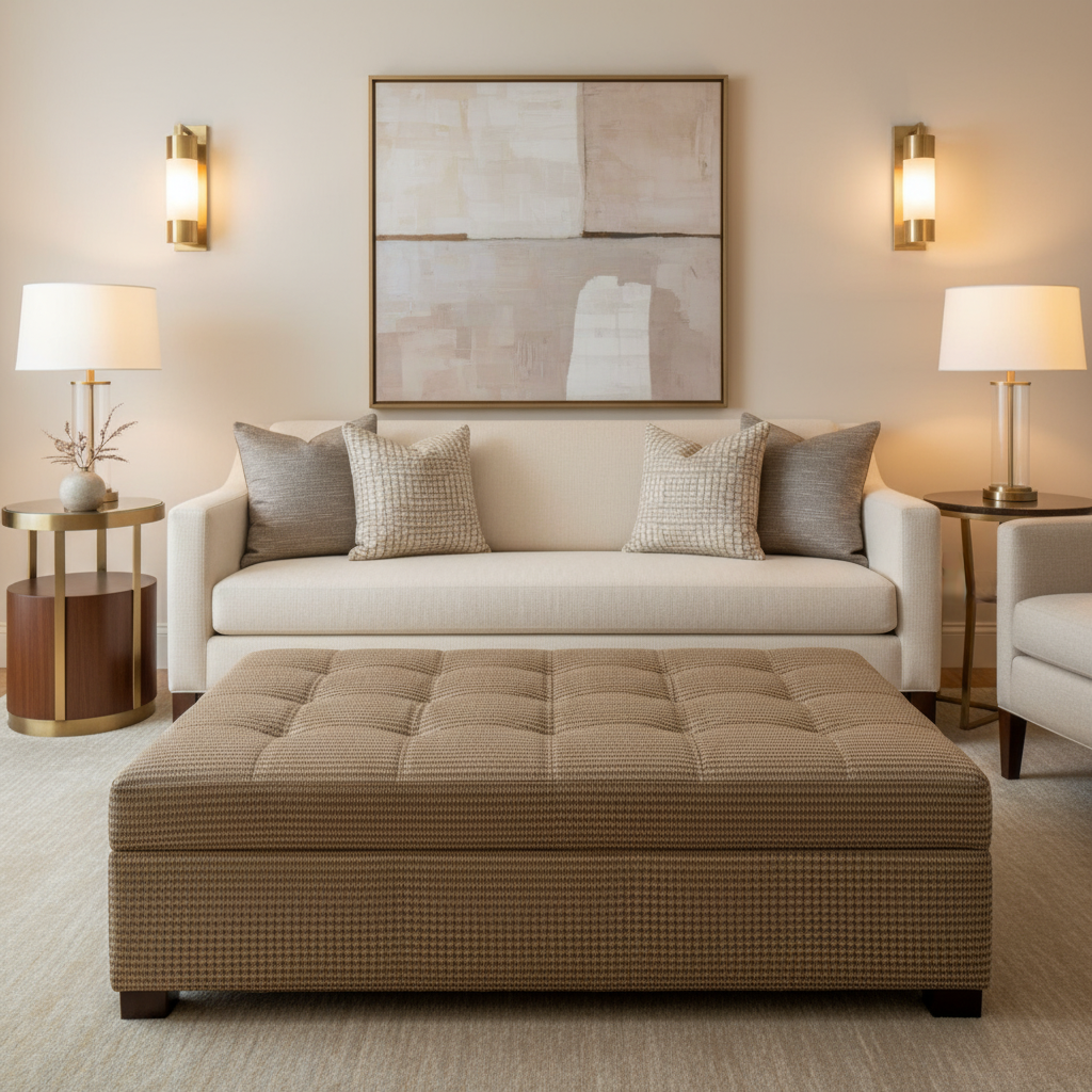 Trade Wind - Canyon Upholstered Ottoman | Architectural Fabrics