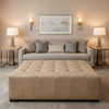 Vintage Harbor - Vanilla Upholstered Ottoman | Architectural Fabrics