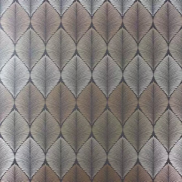 Leaf Fall Metallic Brown Wallpaper | Osborne & Little Europe