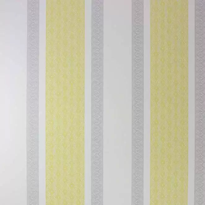 Chantilly Lace Stripe Yellow Wallpaper | Osborne & Little Europe