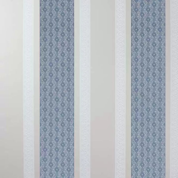 Chantilly Lace Stripe Blue Wallpaper | Osborne & Little Europe