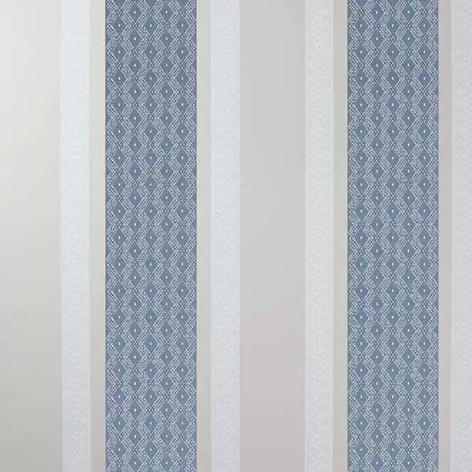 Chantilly Lace Stripe Blue Wallpaper | Osborne & Little Europe