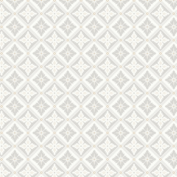 Loka, Grey and Gold Wallcoverings | Schumacher