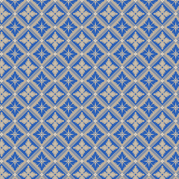 Loka, Cobalt Wallcoverings | Schumacher