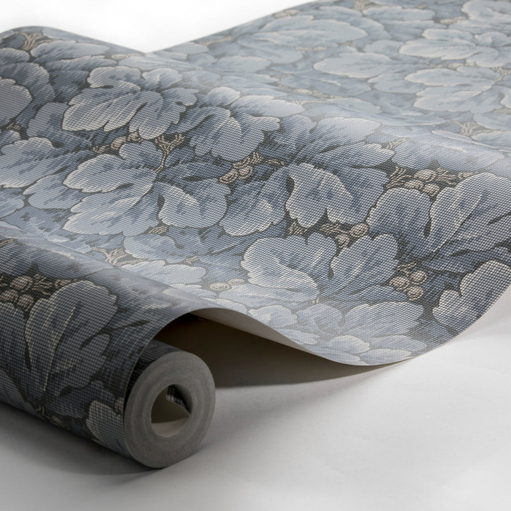 Waldemar Blue Room Setting | Schumacher Wallpaper
