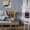 Waldemar Blue Room Setting | Schumacher Wallpaper