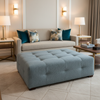 Sisal Bay - Tide Upholstered Ottoman | Architectural Fabrics