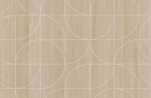 Narragansett-Putty Wood Veneer Wallcovering | Phillipe Romano