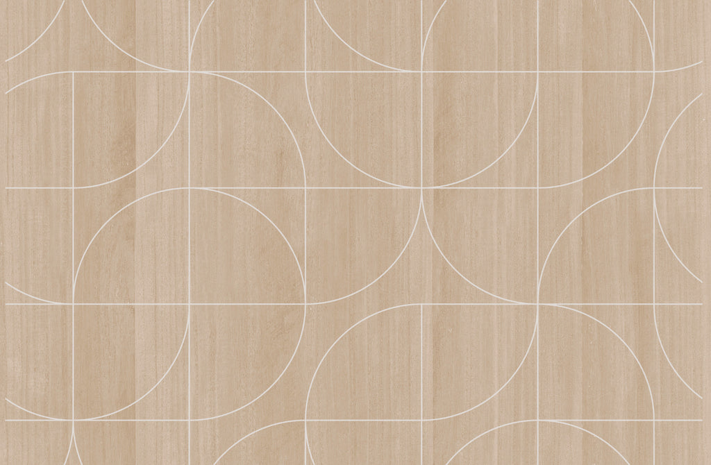 Narragansett-Putty Wood Veneer Wallcovering | Phillipe Romano — WOOD-501220