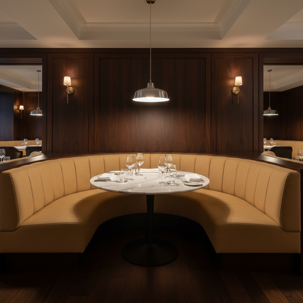 Peter Island - Sand Upholstered Banquette | Architectural Fabrics