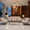 Ultrasuede  Polar White White Upholstered Sofa | Ultrasuede Upholstery