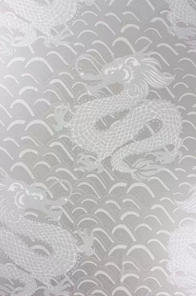 Celestial Dragon Beaded Grey Wallpaper | Osborne & Little Europe