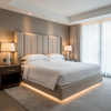 Aarden - Oatmeal Silicone Hybrid Upholstered Headboard | Architectural Fabrics