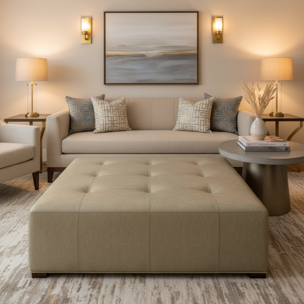 Trunk Bay - Field Upholstered Ottoman | Architectural Fabrics