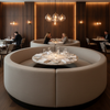 Linen Island - Flint Upholstered Banquette | Architectural Fabrics