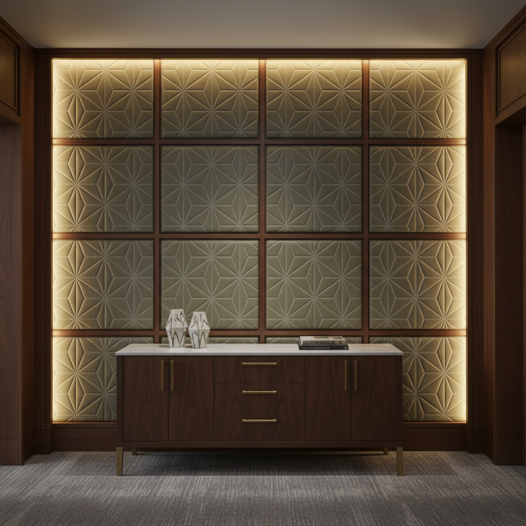 Axis - Axis Etched Polyurethane Upholstered Wall Panel | Architectural Fabrics