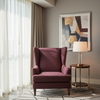 Smooth Velvet Nap Deep Wine Upholstered Chair | Architectural Fabrics