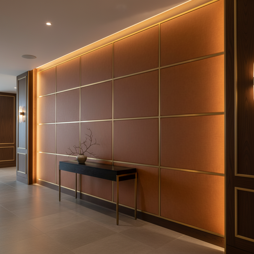 Port Royal - Cedar Upholstered Wall Panel | Architectural Fabrics