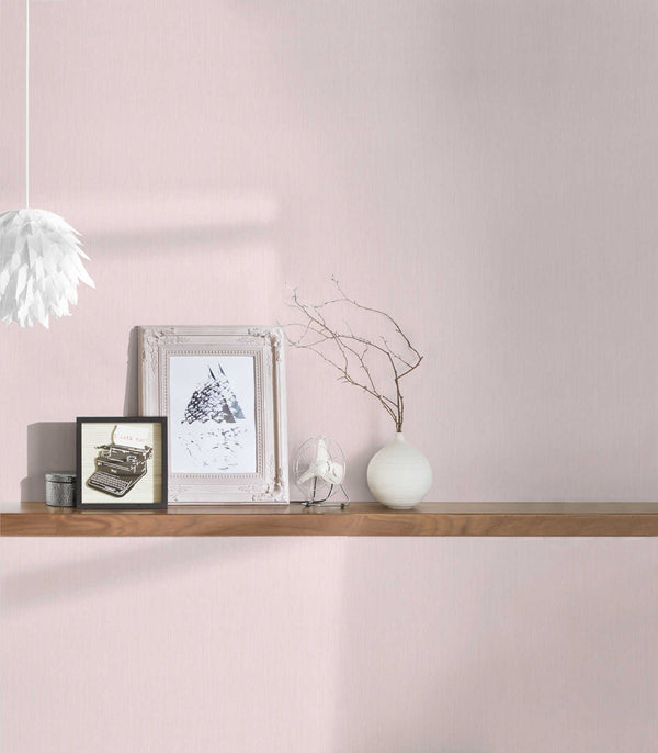 Versace Plain Metallic Pink Wallcovering | Versace