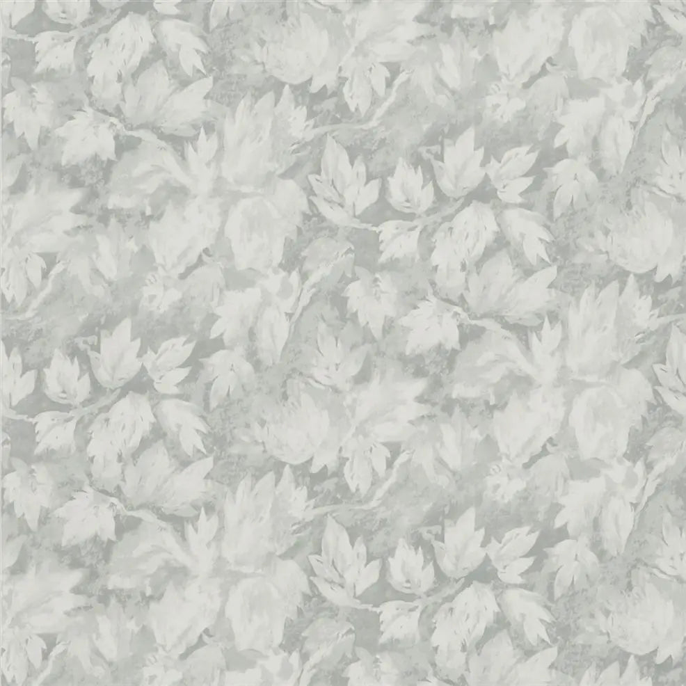 Fresco Leaf Silver Wallpaper | Designers Guild Europe