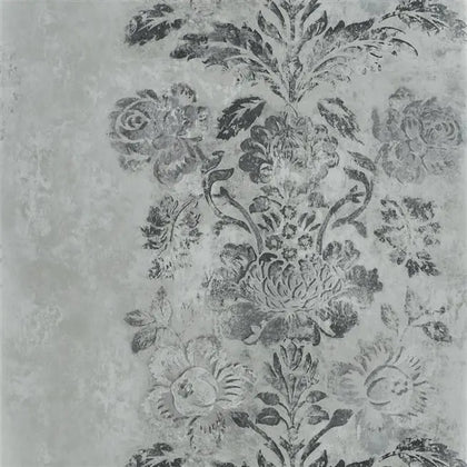 Damasco Damask Stripe Slate | Designers Guild Europe