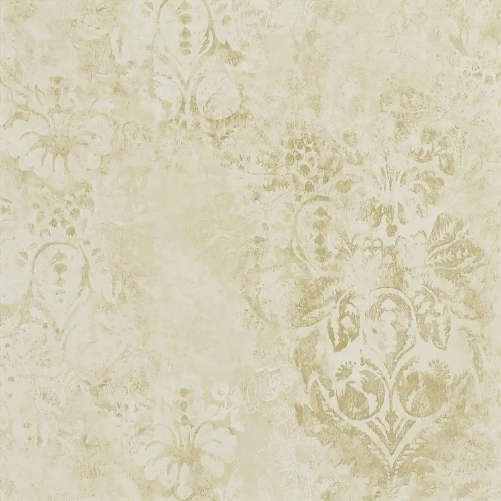 Gessetto Damask Gold Wallpaper | Designers Guild Europe