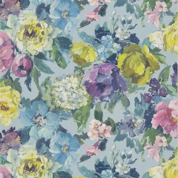 Roseto Floral Celadon Wallpaper | Designers Guild Europe