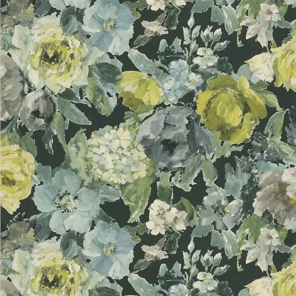 Roseto Floral Slate Wallpaper | Designers Guild Europe