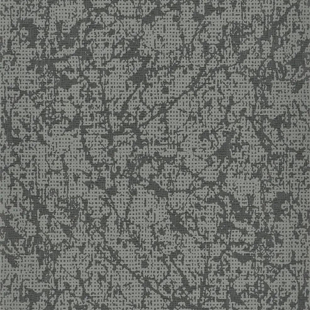 Boratti Embossed Charcoal Wallpaper | Designers Guild Europe
