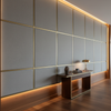 Fine Pebble Texture Cool Gray Upholstered Wall Panel | Architectural Fabrics