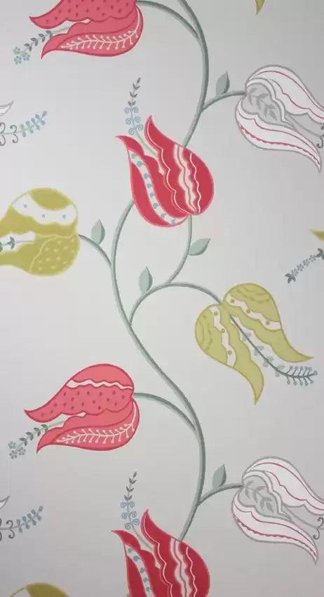 Isfahan Tulip, Colorway 06 Wallcoverings | Osborne & Little