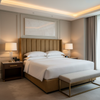 Smooth Pebble Grain Golden Wheat Upholstered Headboard | Architectural Fabrics