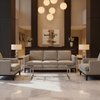 Woven Chevron Texture Slate Beige Upholstered Sofa | Architectural Fabrics