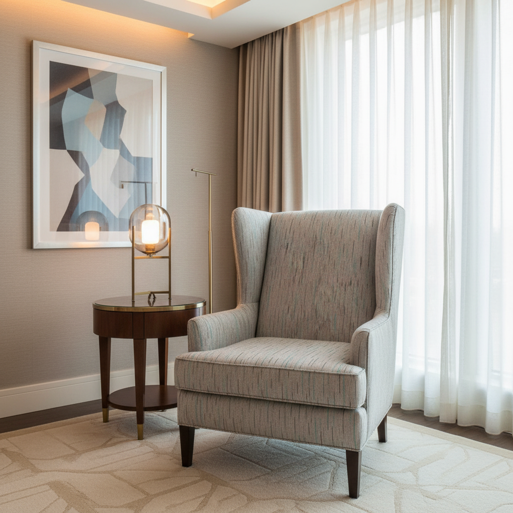 Stitchwork Bay - Argent Upholstered Chair | Architectural Fabrics