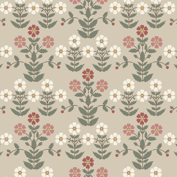 Sippor, Pinks and Natural Wallcoverings | Schumacher