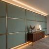 Fine Textured Weave Seafoam Green Upholstered Wall Panel | Architectural Fabrics