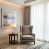 Maya Riviera - Latte Upholstered Chair | Architectural Fabrics