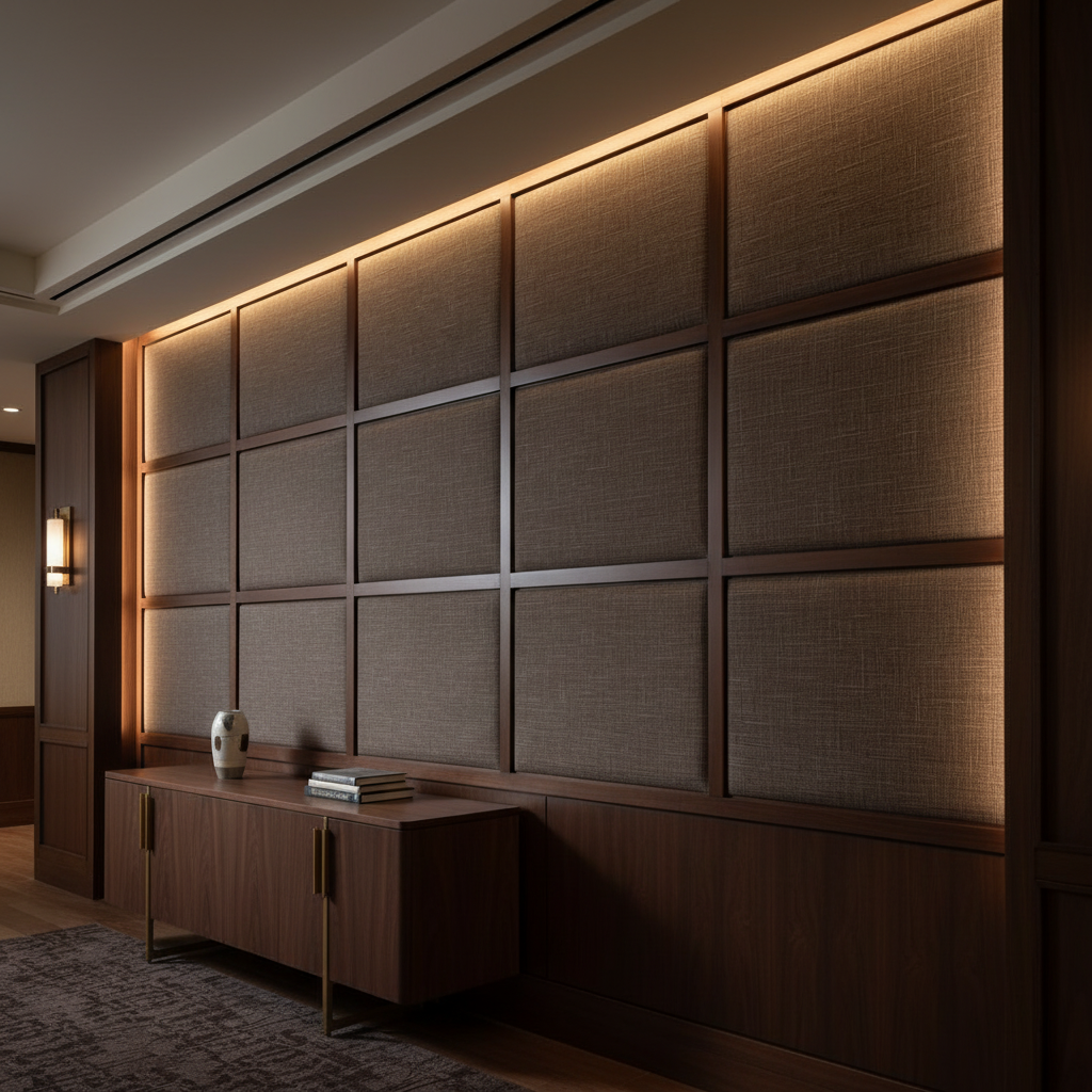 Rincon - Pepper Upholstered Wall Panel | Architectural Fabrics