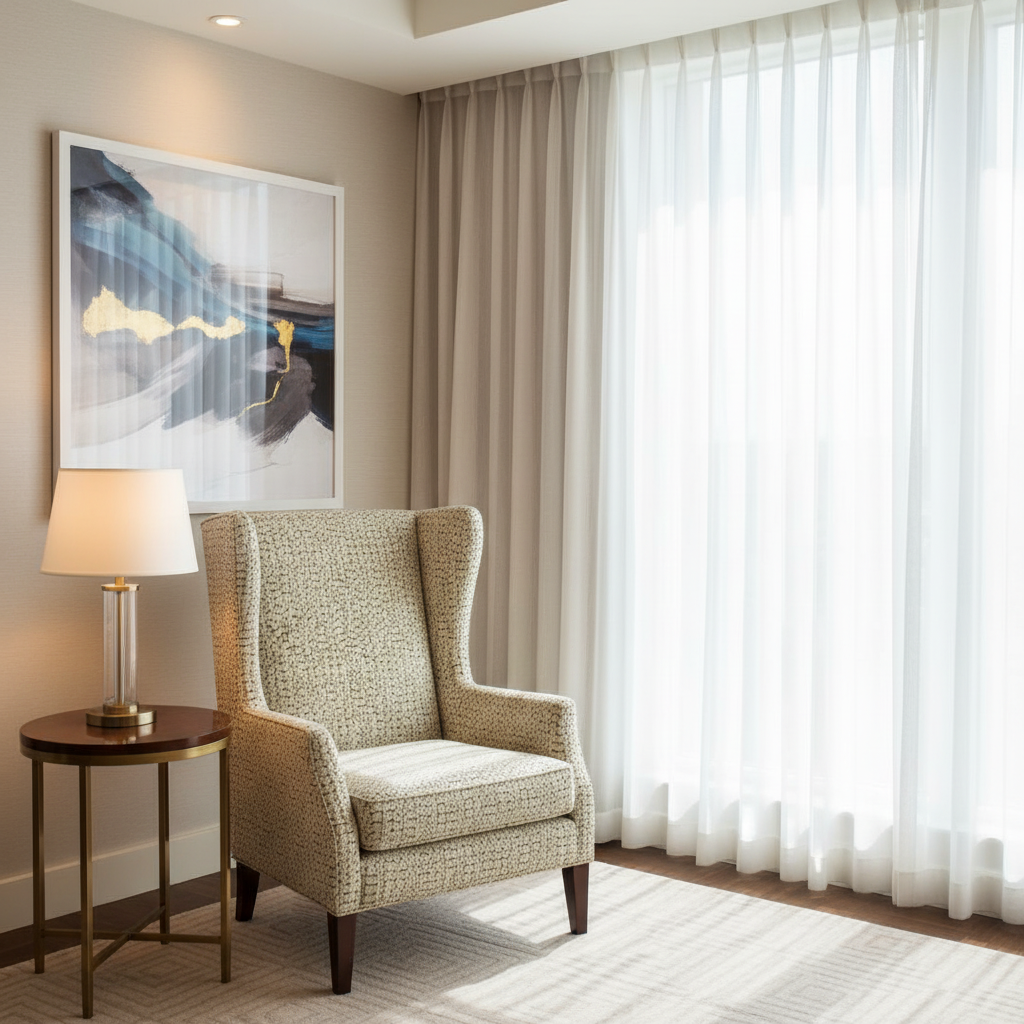 Turks Landing - Cashew Upholstered Chair | Architectural Fabrics