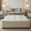 Stingray City - Cashew Upholstered Ottoman | Architectural Fabrics