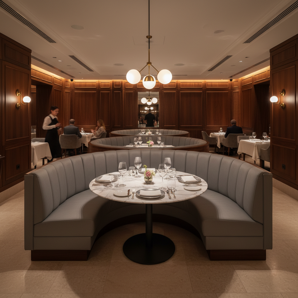 Danville light Upholstered Banquette | Architectural Fabrics