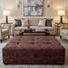 Turf Bay - Wine Upholstered Ottoman | Architectural Fabrics
